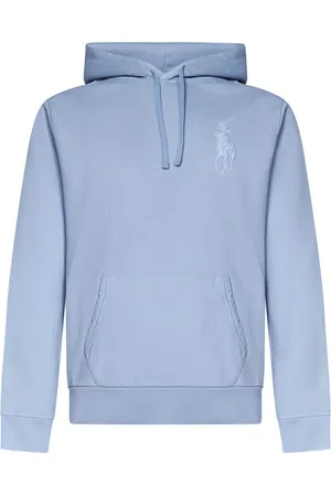 Ralph Lauren Sweathshirts & Hoodies, Herre, Blå, M, Bomuld, Lyseblå sweater med hætte