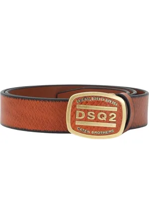 Dsquared2 Tilbehør, Dame, Brun, XL, Læder, Antik Læderbælte til Kvinder