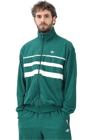 adidas Sweathshirts & Hoodies, Herre, Grøn, L, Grøn Monogram Lynlås Sweater