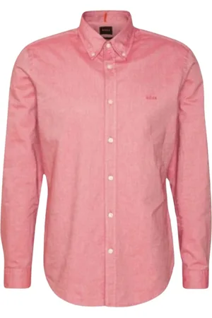 HUGO BOSS Skjorte, Herre, Lyserød, 2XL, Bomuld, Casual Shirt Rickert