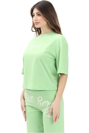 BARROW Top, Dame, Grøn, M, Grøn kortærmet T-shirt enkel design