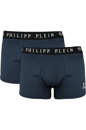 Philipp Plein Undertøj, Herre, Blå, S, Bomuld, 2-pak Underdele