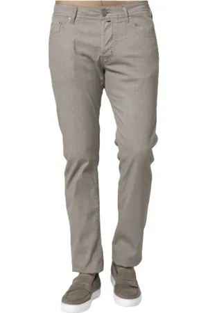 Jacob Cohen Bukser, Herre, Grå, W32, Bomuld, Taupe Cotton Jeans Bard Chinos