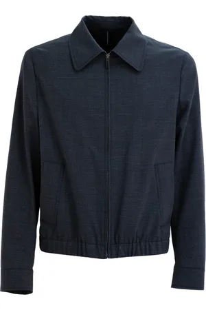 Incotex Jakke, Herre, Blå, 2XL, Uld, Stilfuld Bomberjakke