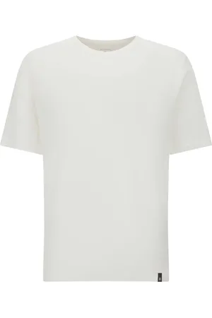 Boggi Milano Top, Herre, Hvid, 2XL, Linned, T-shirt i strækbar linnedjersey