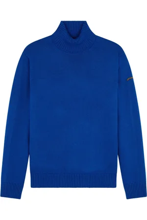 Paul & Shark Strik, Herre, Blå, 2XL, Uld, Moon Badge Uld Sweater