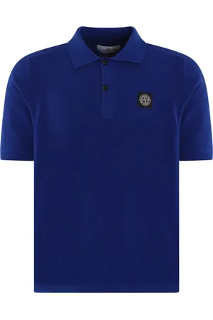 Stone Island Top, Herre, Blå, L, Bomuld, Kortærmet Polo Shirt