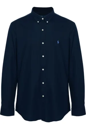 Ralph Lauren Skjorte, Herre, Blå, 2XL, Bomuld, Blå Skjorte
