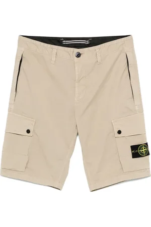 Stone Island Shorts, Herre, Grå, W32, Bomuld, Supima® Cotton Twill Stretch-TC Cargo Bermuda Shorts