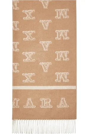 Max Mara Tilbehør, Dame, , ONE SIZE, Cashmere, Luksuriøst Cashmere Monogram Tørklæde