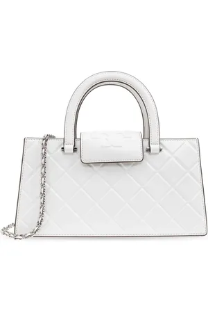 Tory Burch Taske, Dame, Hvid, ONE SIZE, Læder, Håndtaske Fleming