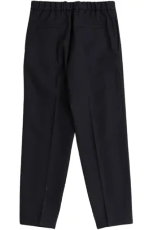 Jil Sander Bukser, Herre, Blå, L, Uld, Navy Blå Uld Cigaret Bukser
