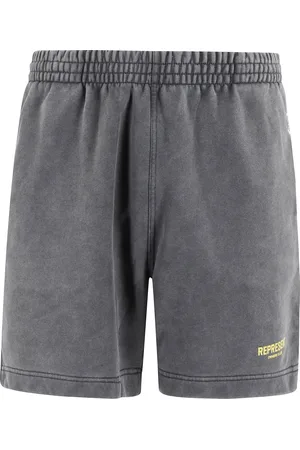 Represent Shorts, Herre, Sort, S, Bomuld, Klub Logo Shorts Grå Elastisk Talje