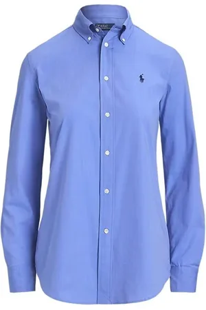 Ralph Lauren Bluser & Skjorter, Dame, Blå, S, Afslappet Skjorte