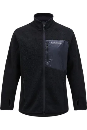Peak Performance Sport, Herre, Sort, 2XL, Polyester, Cozy Fleece Zip Jacket