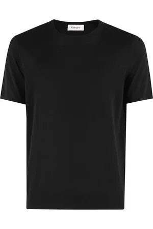 KANGRA CASHMERE Top, Herre, Sort, 3XL, Bomuld, Sort Bomuld T-shirt Korte Ærmer