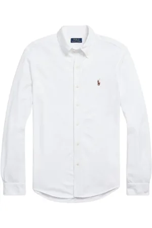 Ralph Lauren Skjorte, Herre, Hvid, 2XL, Bomuld, Sportsskjorte - Lange Ærmer