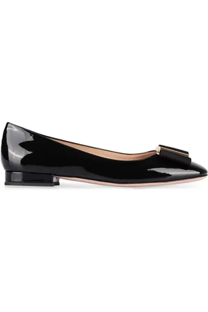 Tom Ford Sko, Dame, Sort, 36 EU, Læder, Laklæder Ballerina Sko med Sløjfe