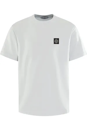 Stone Island Top, Herre, Blå, M, Bomuld, Kortærmet T-shirt