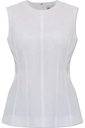 Tory Burch Top, Dame, Hvid, S, Bomuld, Ærmeløs poplin top i bomuld
