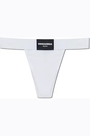 Dsquared2 Undertøj, Dame, Hvid, L, Bomuld, Logo tanga