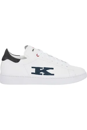Kiton Sko, Herre, Hvid, 40 1/2 EU, Hvide kalveskindssneakers med cup-sål