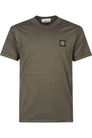 Stone Island Top, Herre, Grøn, S, Bomuld, Casual Bomulds T-shirt