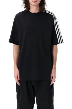Y-3 Top, Herre, Sort, L, Bomuld, 3-Stripes T-shirt