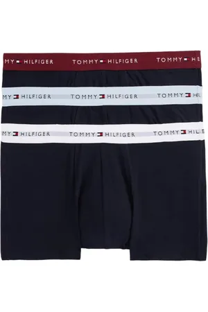 Tommy Hilfiger Undertøj, Herre, Blå, S, Bomuld, 3-pak Stretch Cotton Boxer Trunks