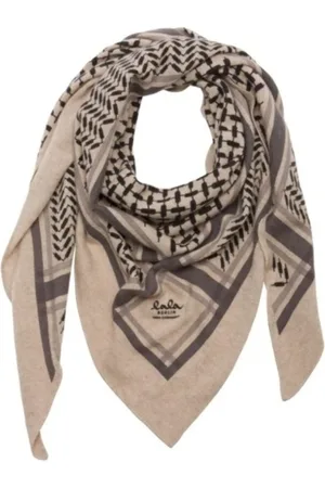 LALA BERLIN Tilbehør, Dame, , ONE SIZE, Uld, Kashmir Trekantet Tørklæde med Kufiya Print