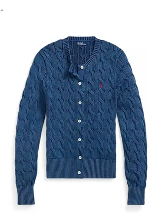 Ralph Lauren Strik, Dame, Blå, M, Uld, Stilfuld Vesta til et trendy look