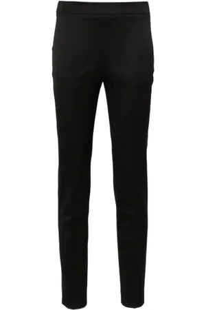 Kiton Bukser, Dame, Sort, XS, Uld, Sort elastiske tapered bukser