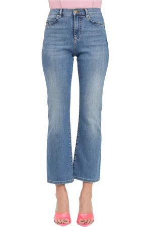 Pinko Jeans, Dame, Blå, W28, Bomuld, Vintage Medium Bootcut Jeans