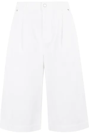 Moschino Shorts, Dame, Hvid, XS, Denim, Hvid denim Bermuda shorts