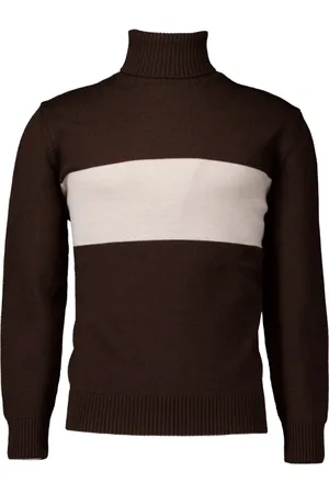 Paul & Shark Strik, Herre, Brun, XL, Uld, Brun Rullekrave Sweater