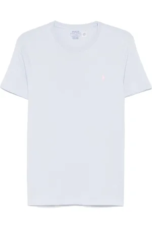 Ralph Lauren Top, Herre, Blå, S, Bomuld, Broderet Slim Fit Bomulds T-shirt