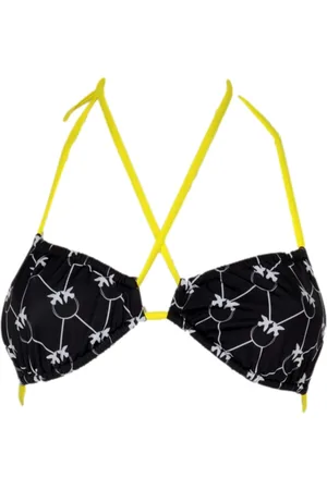 Pinko Badetøj, Dame, Sort, XS, Love Birds Trekant Bikini Top