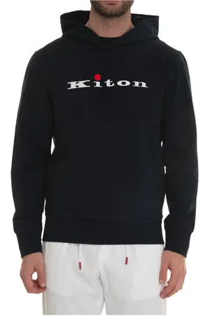 Kiton Sweathshirts & Hoodies, Herre, Blå, L, Bomuld, Behagelig bomuldshættetrøje
