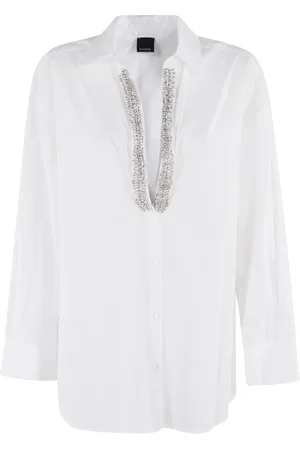 Pinko Bluser & Skjorter, Dame, Hvid, XS, Bomuld, Hvid Poplin Capirai Skjorte