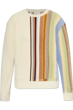 Paul Smith Strik, Dame, Flerfarvet, S, Uld, Striktrøje med stribet mønster