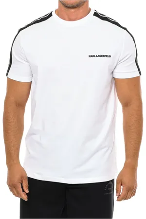 Karl Lagerfeld Top, Herre, Hvid, M, Bomuld, Kortærmet T-shirt Klassisk Stil
