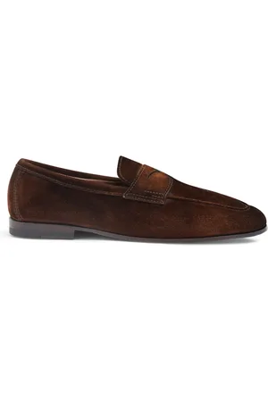 santoni Sko, Herre, Brun, 40 EU, Suede, Herresuede Carlo loafer