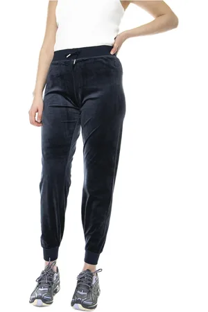Juicy Couture Bukser, Dame, Blå, M, Polyester, Sporty Velour Bukser