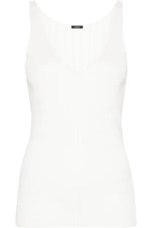 Joseph Top, Dame, Hvid, M, Satin, Satiny Rib Tank Top