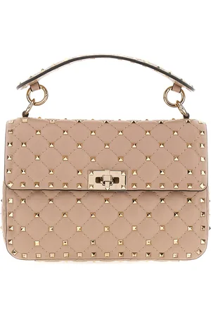VALENTINO GARAVANI Taske, Dame, Lyserød, ONE SIZE, Læder, Rockstud Spike Håndtaske