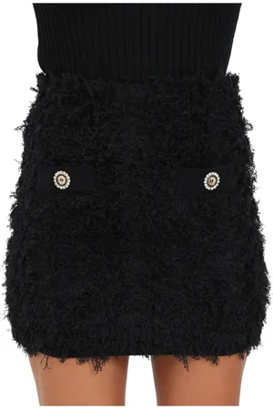 Pinko Nederdel, Dame, Sort, S, Uld, Salamandra Skirt