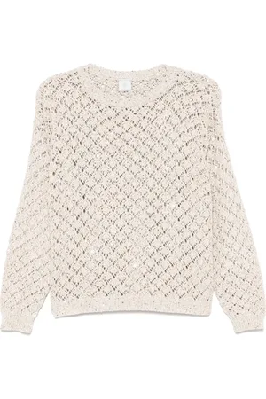 ELEVENTY Strik, Dame, , M, Pailletdekoreret Sweater