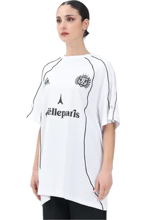 GAËLLE Top, Dame, Hvid, S, Sporty hvid T-shirt med grafiske prints