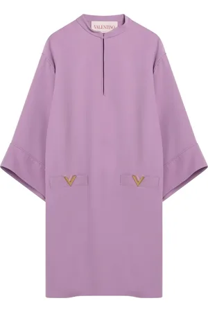 VALENTINO GARAVANI Kjole, Dame, Lilla, XS, Lilac Silk Mini Dress