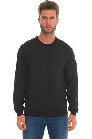 Peuterey Strik, Herre, Sort, 3XL, Bomuld, Rundhalset Pullover med Armlogo